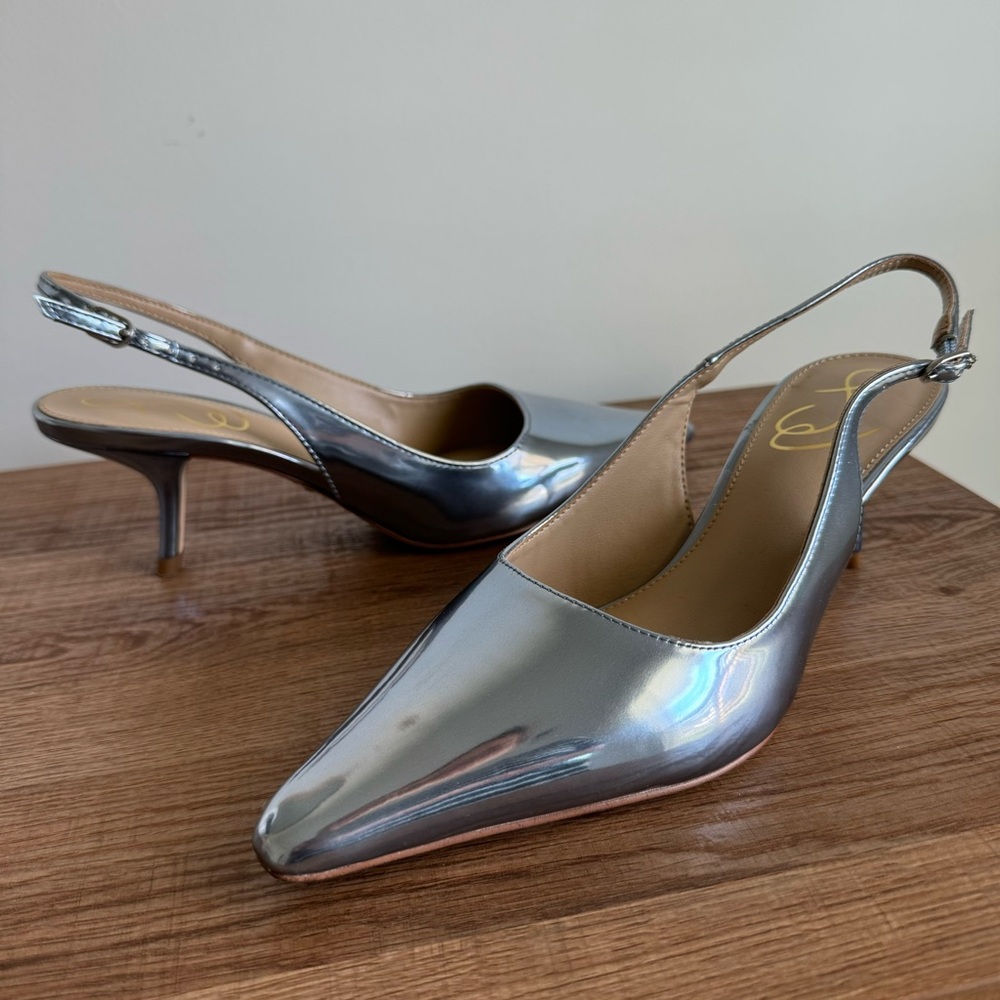 Sam Edelman - Women's Metallic Sky Bianka Slingback Pump size 6